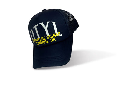 DTYL - NAVY BLUE SIGNATURE SIGNED TRUCKER CAP